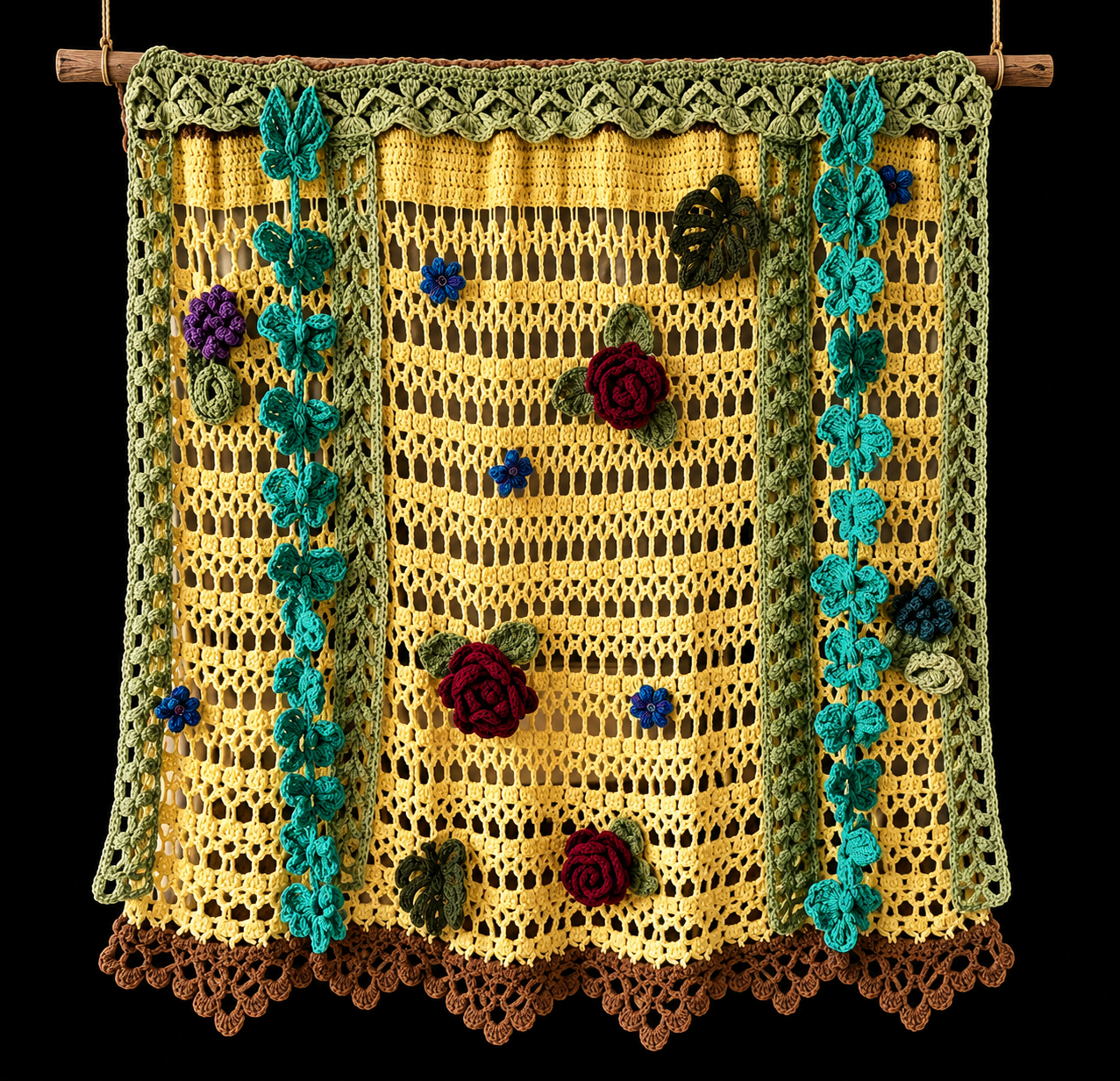 Floral Curtain — Crochet
